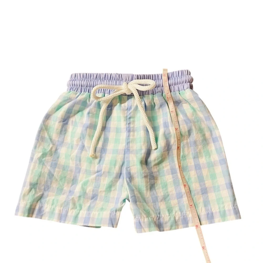 Eliza James Kids Plaid Baby Boy Swim Trunks Size 3 Months